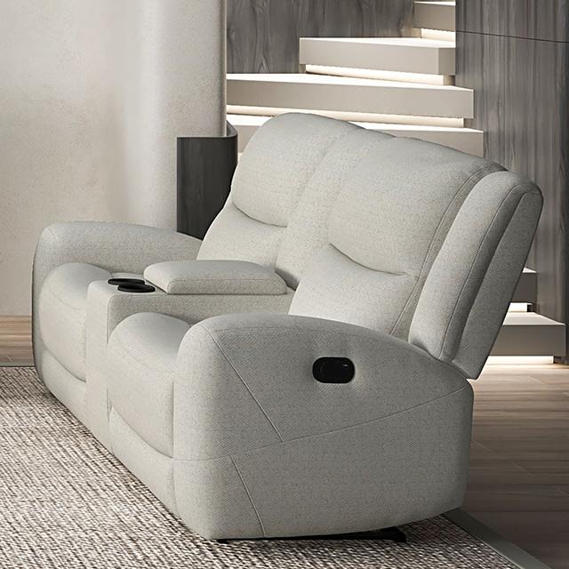 Giraldus Manual Recliner Loveseat w/ Console - Olympia Furniture (Saint George, Utah)