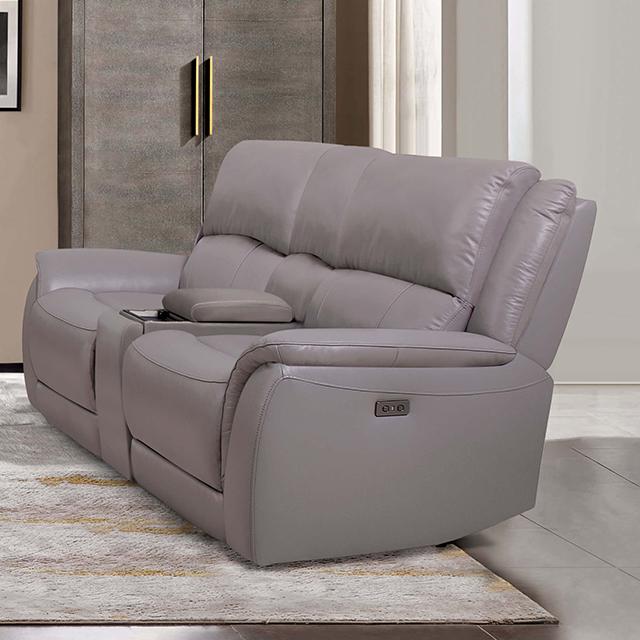 GORGIUS Power Loveseat, Light Gray - Olympia Furniture (Saint George, Utah)
