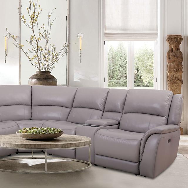 GORGIUS Power Sectional, Light Gray - Olympia Furniture (Saint George, Utah)