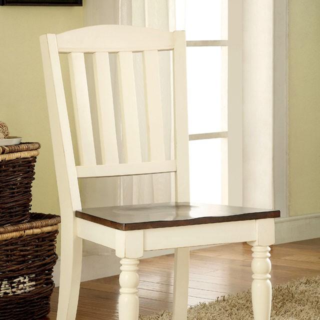 HARRISBURG Vintage White/Dark Oak Side Chair (2/CTN) - Olympia Furniture (Saint George, Utah)