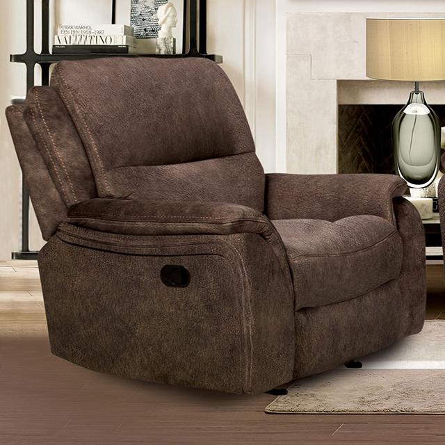 HENRICUS Glider Recliner, Dark Brown - Olympia Furniture (Saint George, Utah)