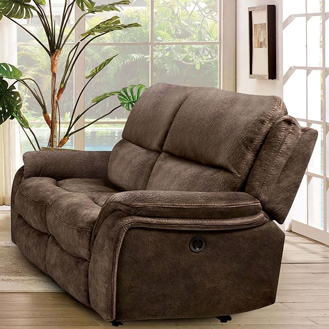 HENRICUS Loveseat, Dark Brown - Olympia Furniture (Saint George, Utah)