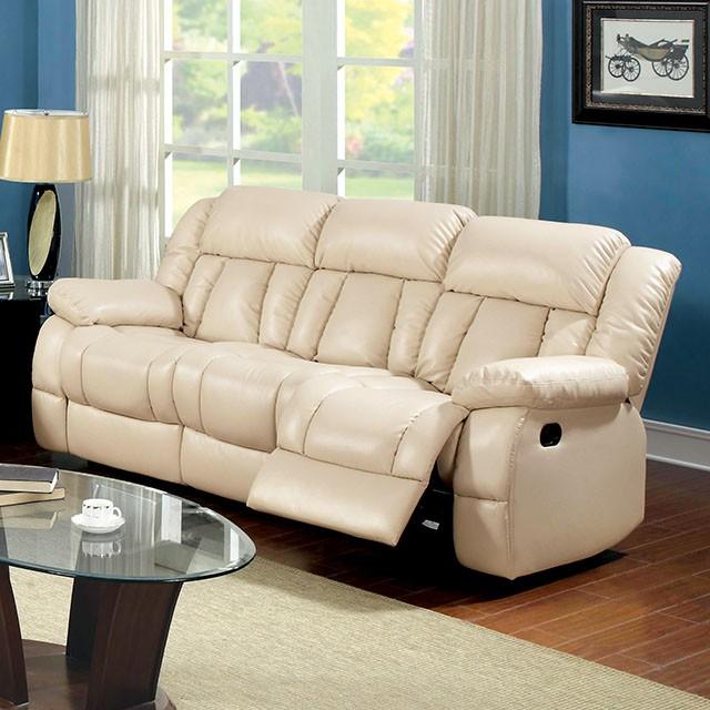 Barbado Ivory Sofa w/ 2 Recliners - Olympia Furniture (Saint George, Utah)