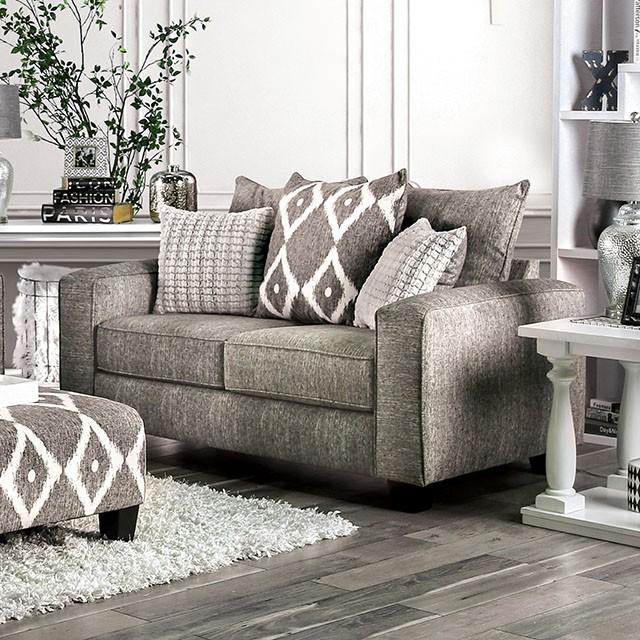 Basie Gray Love Seat - Olympia Furniture (Saint George, Utah)