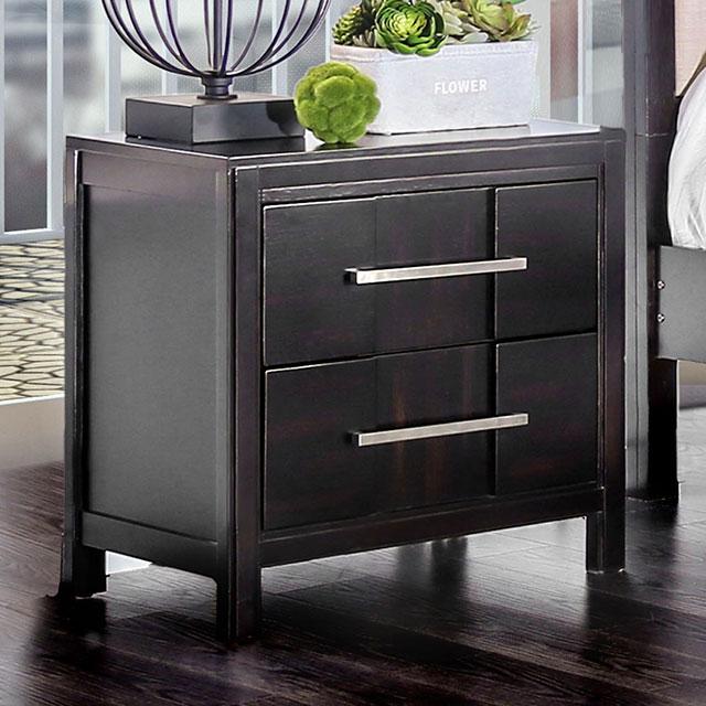 Berenice Espresso Night Stand White, Gray, & Espresso - Olympia Furniture (Saint George, Utah)