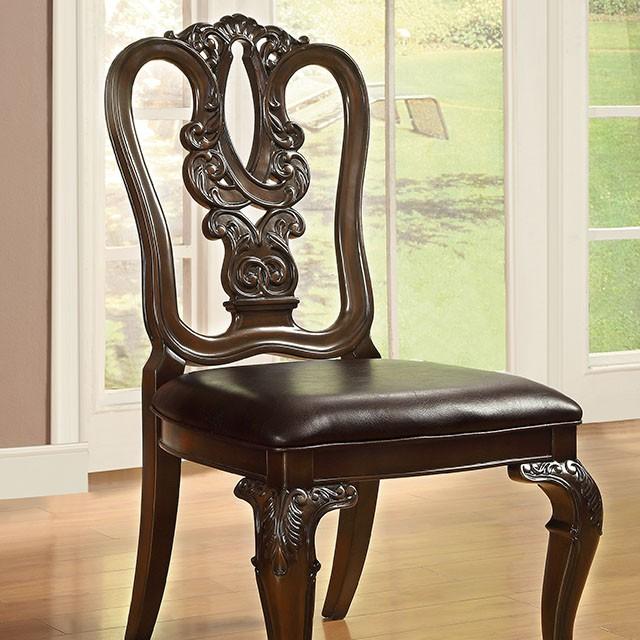 Bellagio Brown Cherry Wooden Side Chair (2/CTN) - Olympia Furniture (Saint George, Utah)