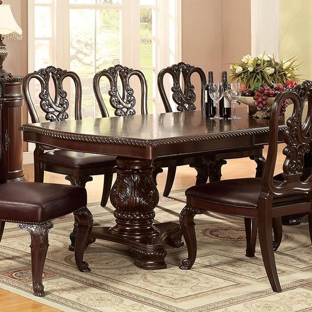 Bellagio Brown Cherry Dining Table w/ 2 Leaves - Olympia Furniture (Saint George, Utah)