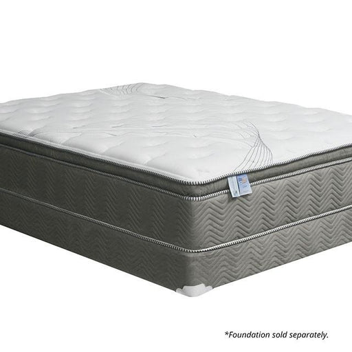 STORMIN White/Gray 13" Euro Pillow Top Mattress, Queen - Olympia Furniture (Saint George, Utah)