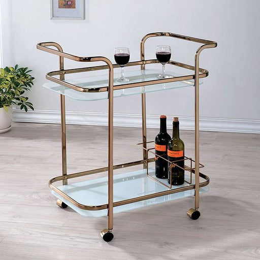 TIANA Champagne Serving Cart - Olympia Furniture (Saint George, Utah)