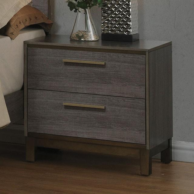 MANVEL Two-Tone Antique Gray Night Stand - Olympia Furniture (Saint George, Utah)