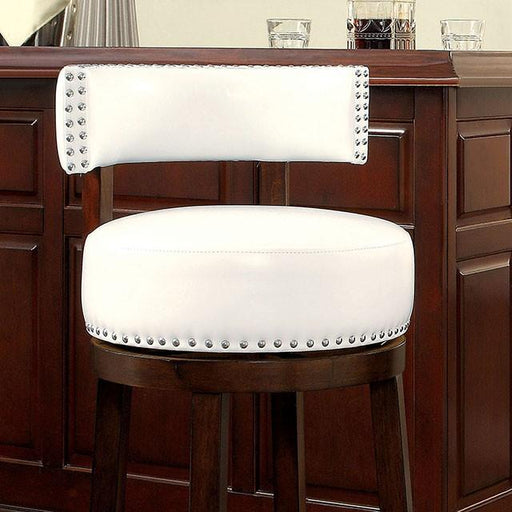 SHIRLEY Dark Oak/White 24" Bar Stool - Olympia Furniture (Saint George, Utah)