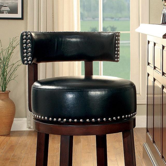 SHIRLEY Dark Oak/Black 24" Bar Stool - Olympia Furniture (Saint George, Utah)