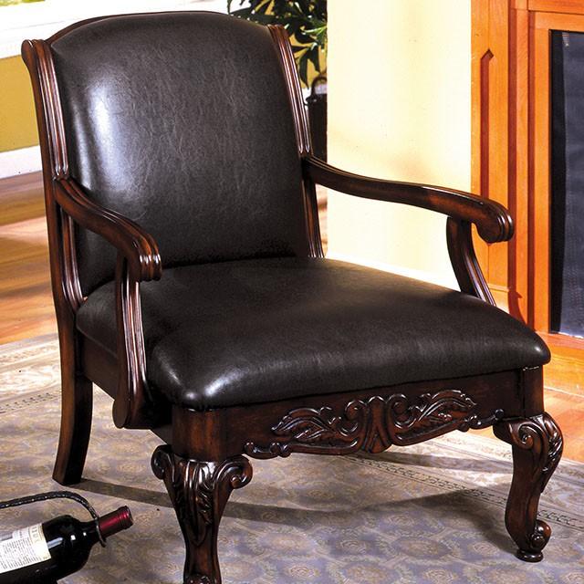 Sheffield Antique Dark Cherry Accent Chair - Olympia Furniture (Saint George, Utah)