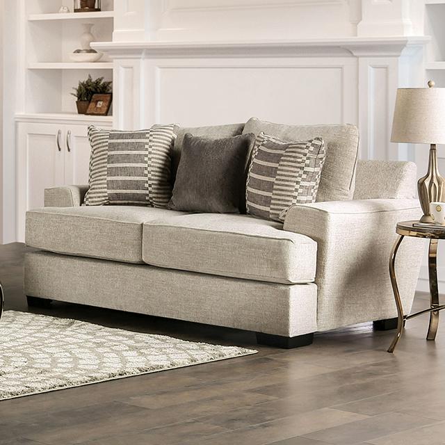 HOLBORN Loveseat, Beige - Olympia Furniture (Saint George, Utah)