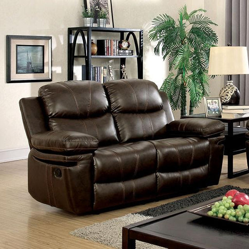 Listowel Brown Love Seat - Olympia Furniture (Saint George, Utah)
