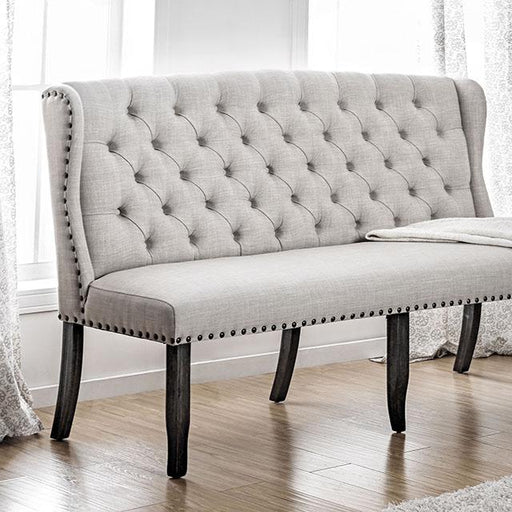 SANIA 3-Seater Loveseat Bench, Ivory - Olympia Furniture (Saint George, Utah)