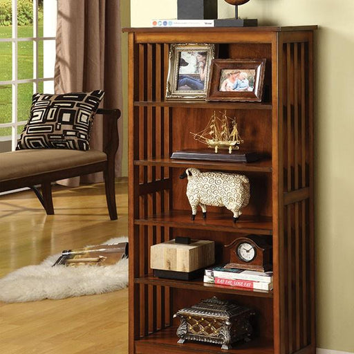 Valencia I Antique Oak Media Shelf - Olympia Furniture (Saint George, Utah)