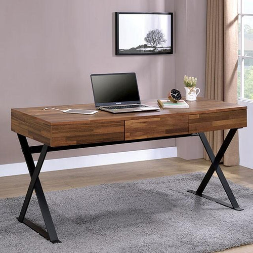 Tensed Sand Black Desk - Olympia Furniture (Saint George, Utah)