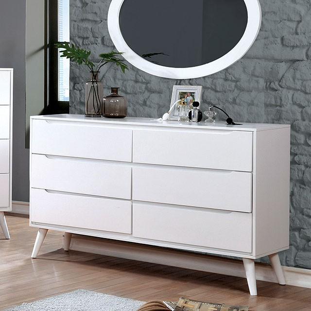 LENNART II White Dresser - Olympia Furniture (Saint George, Utah)
