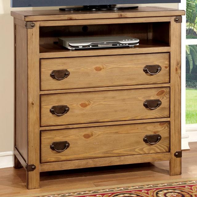 PIONEER Weathered Elm Media Chest - Olympia Furniture (Saint George, Utah)