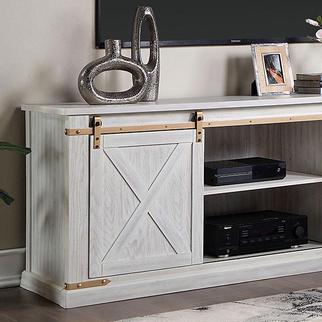 BORREGO TV Stand, Antique White - Olympia Furniture (Saint George, Utah)