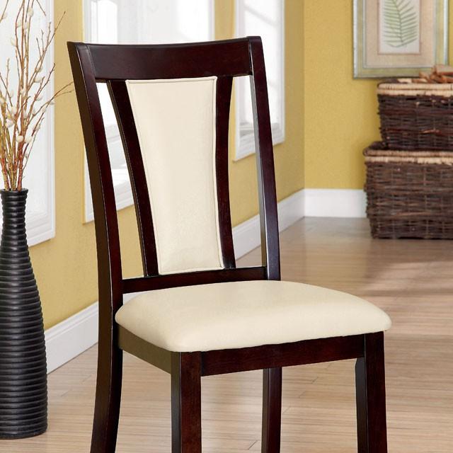BRENT Dark Cherry/Ivory Side Chair (2/CTN) - Olympia Furniture (Saint George, Utah)