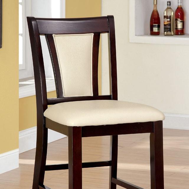 BRENT II Dark Cherry/Ivory Counter Ht. Chair (2/CTN) - Olympia Furniture (Saint George, Utah)