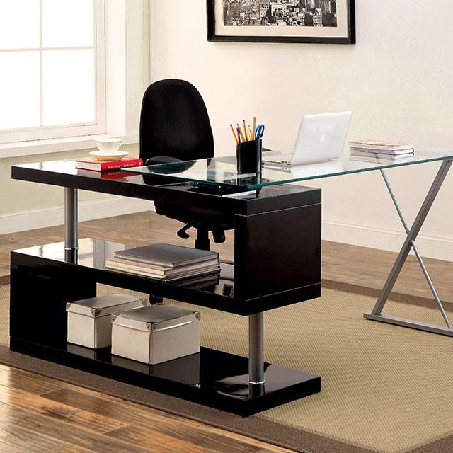 BRONWEN Black Desk - Olympia Furniture (Saint George, Utah)