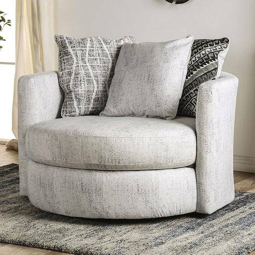 EIMEAR Swivel Chair, Off-white/Black - Olympia Furniture (Saint George, Utah)