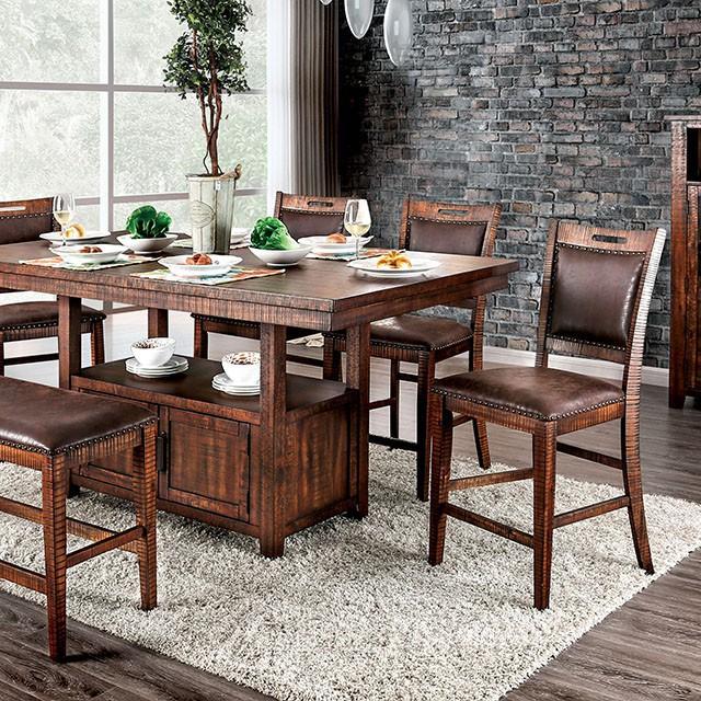 Wichita 6 Pc Counter Ht Table Set with Bench - Olympia Furniture (Saint George, Utah)
