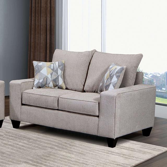 WEST ACTION Loveseat, Beige - Olympia Furniture (Saint George, Utah)