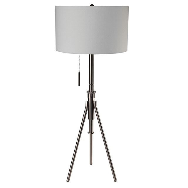 Zaya Brushed Steel Floor Lamp - Olympia Furniture (Saint George, Utah)