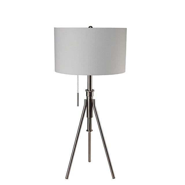 Zaya Brushed Steel Table Lamp - Olympia Furniture (Saint George, Utah)