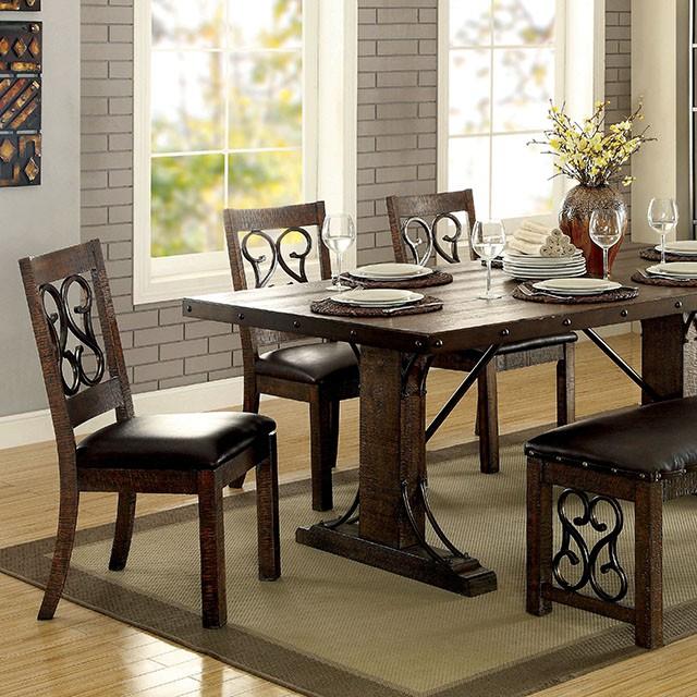 PAULINA Rustic Walnut Dining Table - Olympia Furniture (Saint George, Utah)