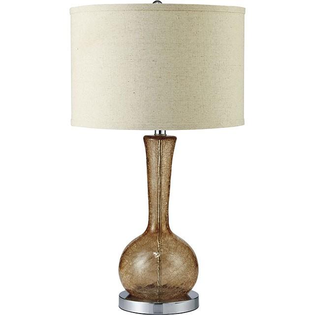 Rachel Amber 15"H Glass Amber Table Lamp - Olympia Furniture (Saint George, Utah)