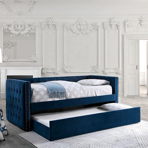 Susanna Navy Daybed w/ Trundle, Navy - Olympia Furniture (Saint George, Utah)