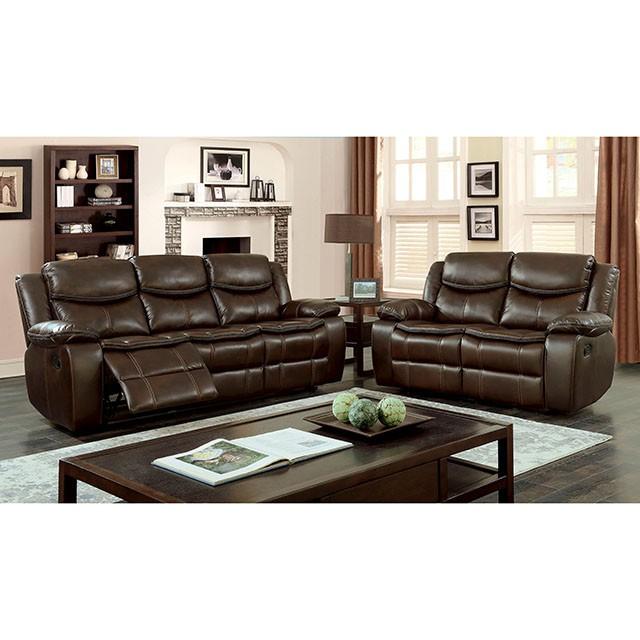 Pollux Brown Love Seat - Olympia Furniture (Saint George, Utah)