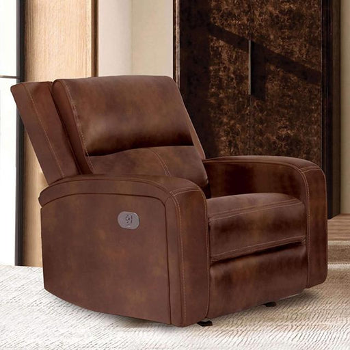 SOTERIOS Power Recliner, Medium Brown - Olympia Furniture (Saint George, Utah)