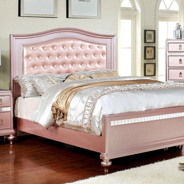Ariston Rose Gold Full, Twin & Queen Bed - Olympia Furniture (Saint George, Utah)