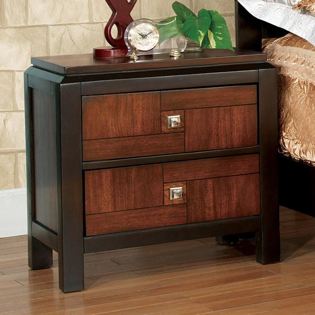 Patra Acacia/Walnut Night Stand - Olympia Furniture (Saint George, Utah)