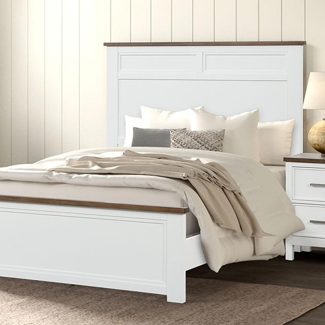 Pinetop Twin & Full Bed White & Blue - Olympia Furniture (Saint George, Utah)