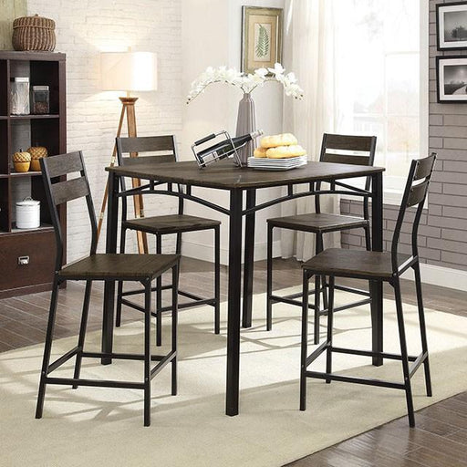 Westport Antique Brown/Black 5 Pc. Counter Ht. Table Set - Olympia Furniture (Saint George, Utah)