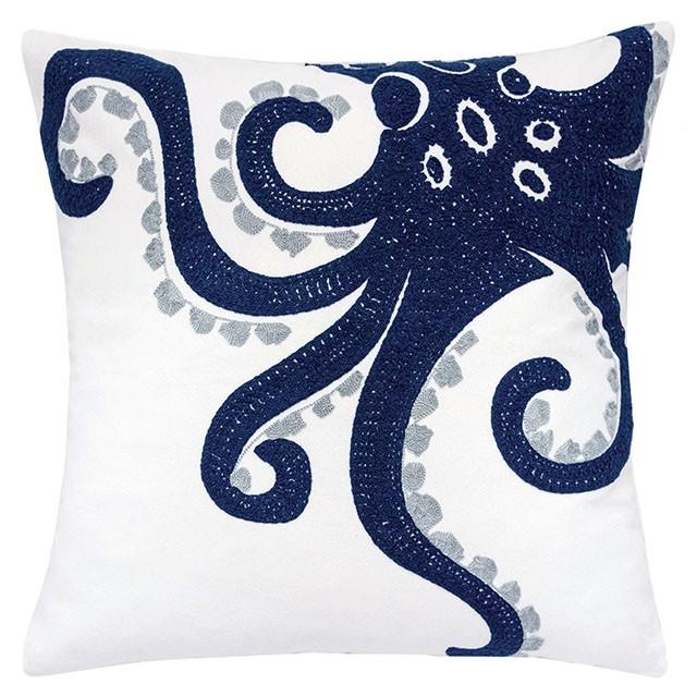 Maura White 20" X 20" Pillow, Octopus - Olympia Furniture (Saint George, Utah)