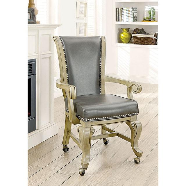 MELINA Gray Arm Chair - Olympia Furniture (Saint George, Utah)