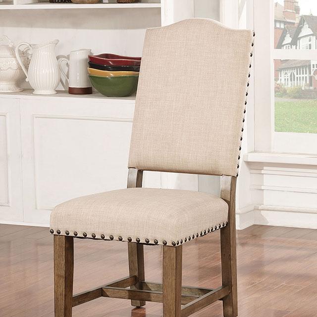 Julia Light Oak/Ivory Side Chair (2/CTN) - Olympia Furniture (Saint George, Utah)