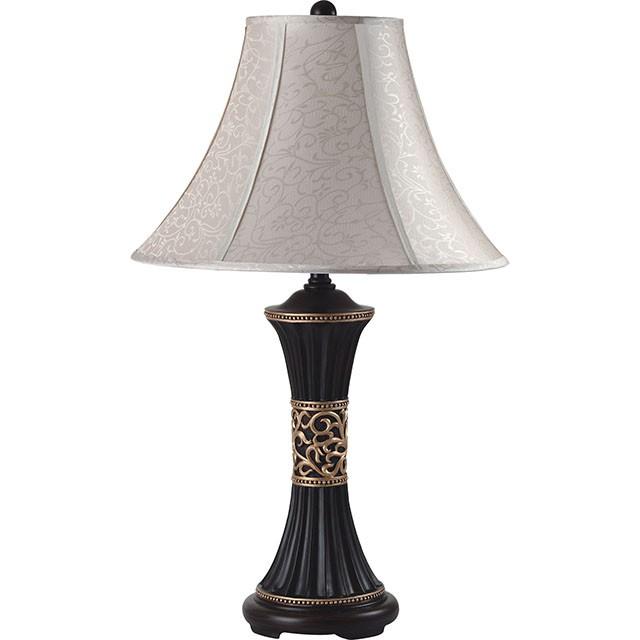 Naya Espresso/Gold Pattern 11"H Table Lamp (2/CTN) - Olympia Furniture (Saint George, Utah)