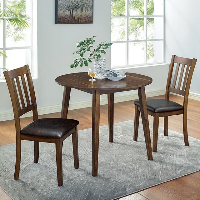 BLACKWOOD 3 Pc. Round Dining Table Set