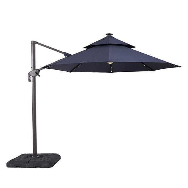 Nuti 10 Ft Round Umbrella w/ LED Light + 37" Large Base - Olympia Furniture (Saint George, Utah)