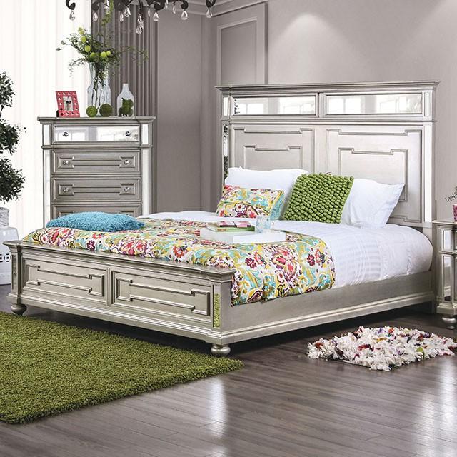 Salamanca Silver Cal.King & Queen Bed - Olympia Furniture (Saint George, Utah)