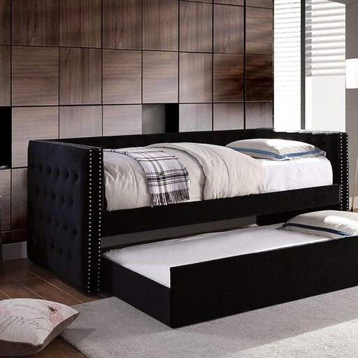 Susanna Black Daybed w/ Trundle, Black - Olympia Furniture (Saint George, Utah)